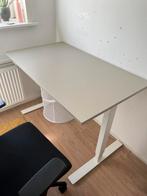 IKEA TROTTEN Desk – 120x70 cm, Beige Top with White Legs, Ophalen of Verzenden, Zo goed als nieuw