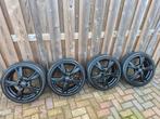 4x100 17" Velgenset Zwart!, Auto-onderdelen, Banden en Velgen, Ophalen, Gebruikt, Banden en Velgen, 17 inch