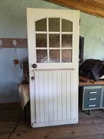 Hardhouten buitendeur 217 x 96,5 cm, Ophalen, Gebruikt, 80 tot 100 cm, 215 cm of meer