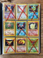 100 oude Pokémonkaarten (oa van de Base Set), Boek of Catalogus, Foil, Gebruikt, Ophalen of Verzenden