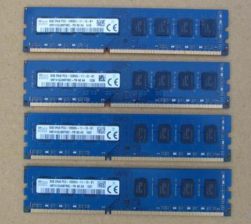 8 GB modules SK Hynix PC3-12800 u (1600MHz) DDR3 Geheugens  beschikbaar voor biedingen