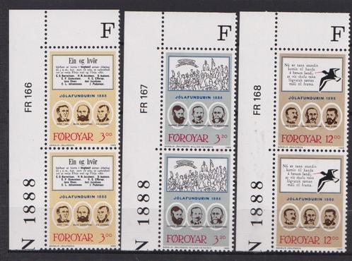 Foroyar 1988 Bekende personen in paar Hoekstukje, Postzegels en Munten, Postzegels | Europa | Scandinavië, Postfris, Denemarken