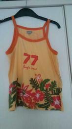 Topje oranje met opdruk maat 42 maar valt klein, Maat 38/40 (M), Oranje, Ophalen of Verzenden, Zo goed als nieuw