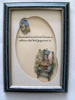 Ouderwets zelfgemaakt lijstje met tekst / spreuk / gezegde, Ophalen of Verzenden, Zo goed als nieuw