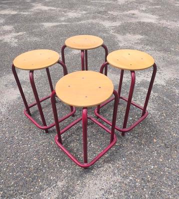 Set van 4 of 6 Marko schoolkrukken hoog 50cm eettafel hoogte beschikbaar voor biedingen