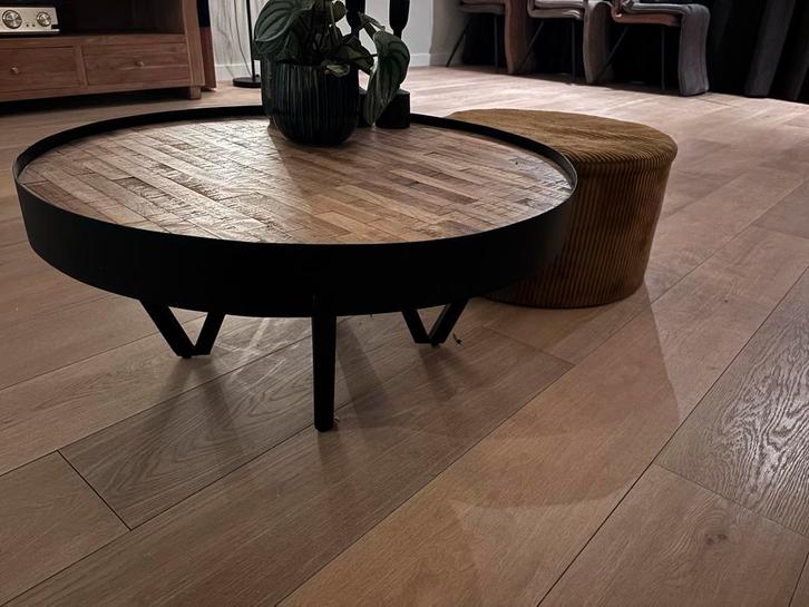 Salontafel met Poef - Stijlvol en Praktisch!, Huis en Inrichting, Tafels | Salontafels, Gebruikt, Minder dan 50 cm, Minder dan 50 cm