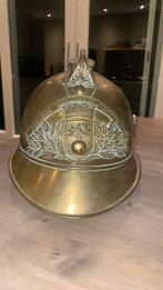 Hele oude brandweerman helm uit frankrijk, Antiek en Kunst, Antiek | Koper en Brons, Ophalen of Verzenden, Brons