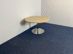 Tafel, diameter 120 cm. - licht beuken, chroom onderstel, Ophalen, Gebruikt