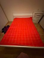 Compleet Slaapset: Bed 160x200 + 2 Nachtkastjes goede staat, Gebruikt, Wit, Tweepersoons, Ophalen of Verzenden