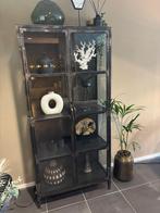 Showmodel Industriële Vitrinekast Metaal zwart 90 x 190cm, Ophalen, Met plank(en), 50 tot 100 cm, Zo goed als nieuw