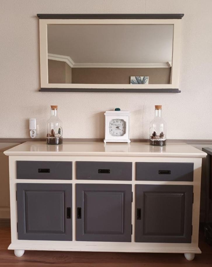 Dressoir commode met grote spiegel, Huis en Inrichting, Kasten | Dressoirs, Gebruikt, 150 tot 200 cm, 50 tot 75 cm, Met lade(s)