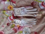 Mooie Witte Paardrij handschoentjes met Roze Hartjes, Dieren en Toebehoren, Paardrijkleding, Ophalen of Verzenden, Zo goed als nieuw