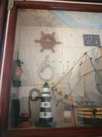 PRACHTIGE DIORAMA 3D SHOWCASE MARITIEM TOPSTAAT 45X31X7 CM, Verzamelen, Schaalmodel, Motorboot of Zeilboot, Ophalen of Verzenden