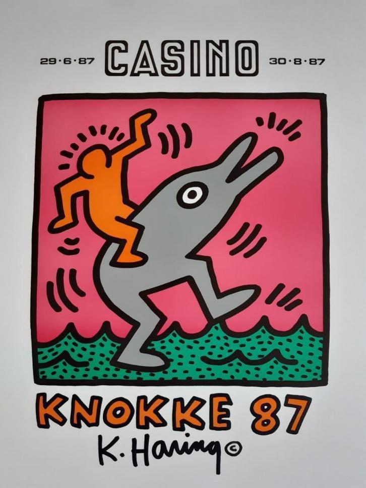 Keith Haring - Knokke 87, Antiek en Kunst, Kunst | Litho's en Zeefdrukken, Verzenden