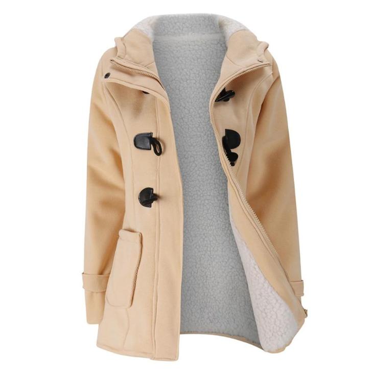 Beige dames winterjas winter jas capuchon nette maat 32-48, Kleding | Dames, Jassen | Winter, Zo goed als nieuw, Beige, Verzenden