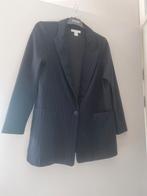 Donker blauwe blazer H&M maat 44 krijtstreep, Blauw, Maat 42/44 (L), Ophalen of Verzenden, Zo goed als nieuw