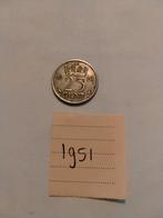 NL 25 Cent 1951 Juliana, Verzenden, Koningin Juliana, 25 cent, Losse munt