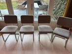 Karwei eetkamerstoelen Leo beige, retro, vintage buizen 4x, Huis en Inrichting, Stoelen, Overige kleuren, Ophalen of Verzenden