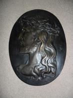 Zeer decoratief gedetailleerd hoofd van Jezus Christus, gips, Antiek en Kunst, Ophalen of Verzenden