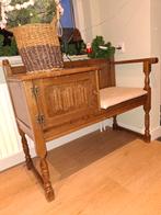 Antieke houten bank met opbergruimte, Ophalen