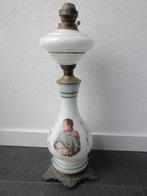 Napoleon lamp olielamp antiek glas, Antiek en Kunst, Curiosa en Brocante, Ophalen