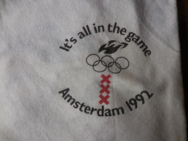 T-shirt It’s all in the Game Amsterdam OlympischeSpelen 1992, Kleding | Heren, T-shirts, Gedragen, Maat 56/58 (XL), Wit, Ophalen