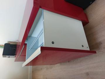 Tv meubel rood hoogglans ikea besta - afbeelding 3