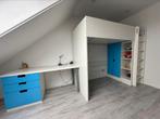 IKEA Stuva Hoogslaper met kast en bureau blauw, Kinderen en Baby's, Ophalen, Zo goed als nieuw, Hoogslaper
