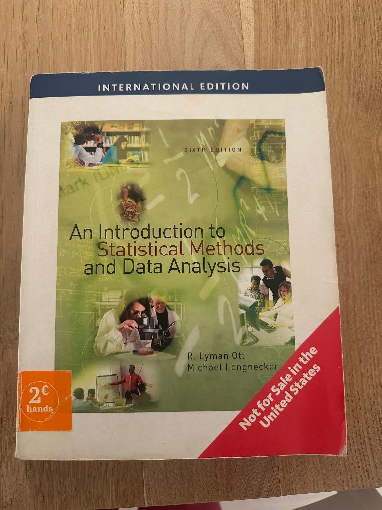 An Introduction To Statistical Methods and Data Analysis, Boeken, Studieboeken en Cursussen, WO, Ophalen, Gelezen, Beta