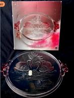 Waltherglas Taartschotel 'Zwanen', Antiek en Kunst, Antiek | Glas en Kristal, Ophalen of Verzenden