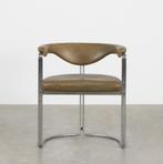 Set van 4 Horst Brüning dining chairs leather Kill Internati, Ophalen, Gebruikt, Bruin, Midcentury modern