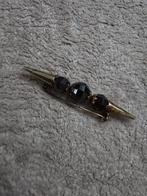 Antieke 14k gouden broche, Sieraden, Tassen en Uiterlijk, Broches, Ophalen, 4 tot 7 cm, Gebruikt, Zwart
