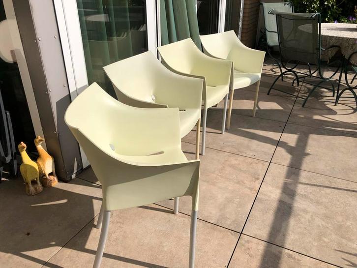 4 Philip Starck Stoelen - Licht Mintgroen - Set, Huis en Inrichting, Stoelen, Zo goed als nieuw, Vier, Kunststof, Overige kleuren