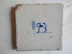 een 17e eeuwse tegel met een hert., Antiek en Kunst, Ophalen of Verzenden