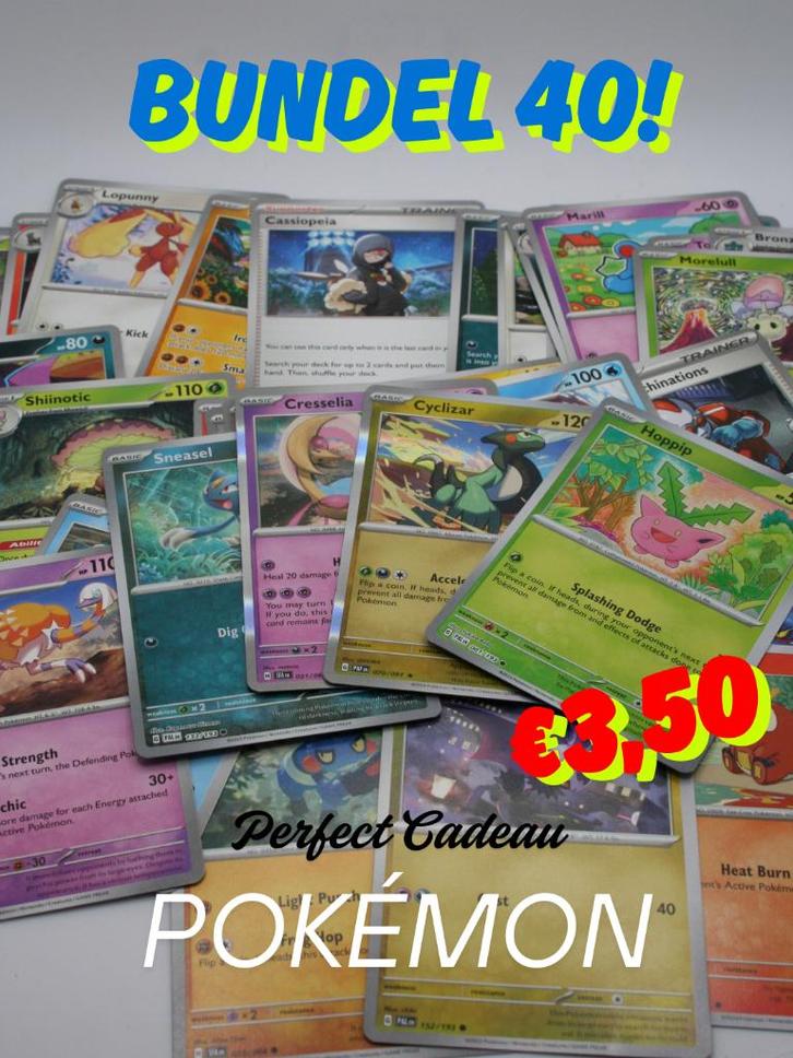 Originele Pokémon kaarten – 40 stuks, Hobby en Vrije tijd, Verzamelkaartspellen | Pokémon, Zo goed als nieuw, Meerdere kaarten