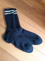 Gebreide sokken van sokkenwol. Maat 46/47, Verzenden, Nieuw, Maat 43 t/m 46, Blauw