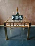 Orsenigo Italy vintage messing tafel sidetable coffeetable, Huis en Inrichting, Ophalen, Rechthoekig, 45 tot 60 cm