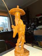 Houten beeldje van een visser, Ophalen of Verzenden