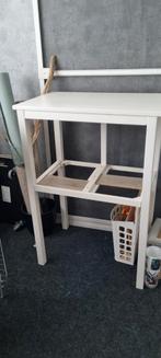Tafeltje wit, Huis en Inrichting, Minder dan 55 cm, Gebruikt, Rechthoekig, Ophalen