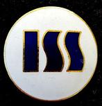 I S S pin- blauw wit emaille, Verzenden, Nieuw, Overige onderwerpen, Speldje of Pin