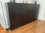 Ikea Besta kast zwart/bruin 4x, Ophalen, 100 tot 150 cm, Minder dan 150 cm, 25 tot 50 cm