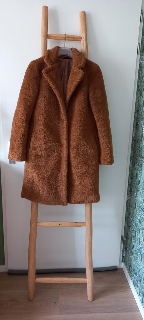 VERLAAGD IN PRIJS!! ESMARA BONT/BORG JAS MT 42 COGNAC  LANG, Kleding | Dames, Jassen | Winter, Zo goed als nieuw, Maat 42/44 (L)