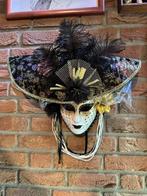 Venetiaanse stijl carnaval masker - zwart, Hobby en Vrije tijd, Ophalen of Verzenden, Zo goed als nieuw, Overige typen