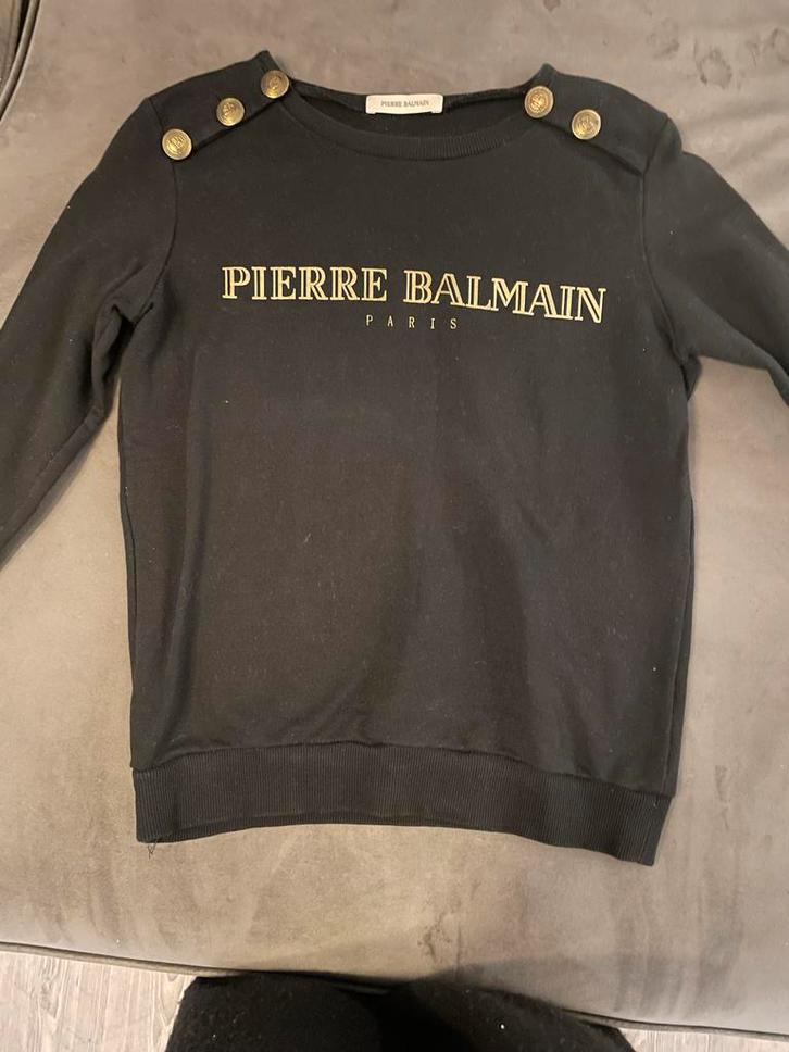 Echte Balmain trui, Kleding | Dames, Truien en Vesten, Zo goed als nieuw, Maat 34 (XS) of kleiner, Zwart, Ophalen of Verzenden