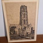 Ets van He Roodenburg - Laurenskerk Rotterdam, Antiek en Kunst, Ophalen of Verzenden