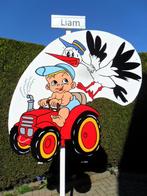 Geboorteborden o.a. baby op tractor met ooievaar, geen borg., Ophalen, Nieuw, Geboortebord