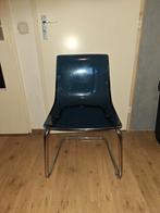 zgan Ikea Tobias stoel donker transparant, Huis en Inrichting, Stoelen, Ophalen, Kunststof, Overige kleuren, Zo goed als nieuw