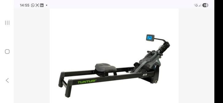 Tunturi Roeitrainer R60 - enkele keeren gebruikt, Sport en Fitness, Fitnessapparatuur, Zo goed als nieuw, Roeitrainer, Armen, Benen