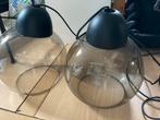 Ikea Jakobsbyn/Jallby Hanglamp Rookglas - 2 stuks, Huis en Inrichting, Lampen | Hanglampen, Ophalen, Gebruikt, Glas, Minder dan 50 cm