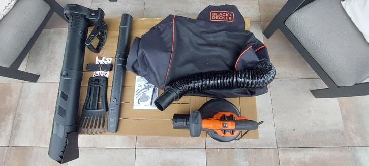 Black & Decker BEBLV301-QS Bladblazer 3000W 3 in 1 en Maaier, Tuin en Terras, Bladblazers, Zo goed als nieuw, Handgedragen, Elektrisch